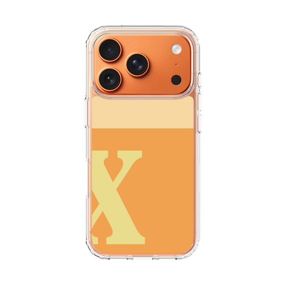 スリムプロテクションケース［ オリジナル - initial two tone - X orange ］