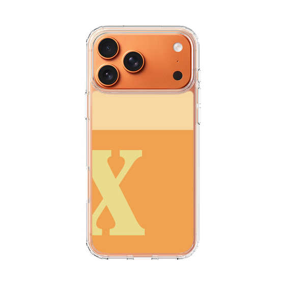 スリムプロテクションケース［ オリジナル - initial two tone - X orange ］
