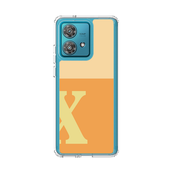 スリムプロテクションケース［ オリジナル - initial two tone - X orange ］