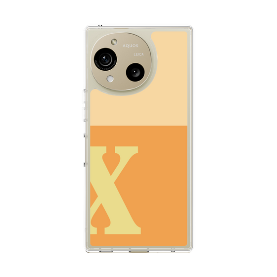 スリムプロテクションケース［ オリジナル - initial two tone - X orange ］