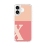 スリムプロテクションケース［ オリジナル - initial two tone - X pink ］
