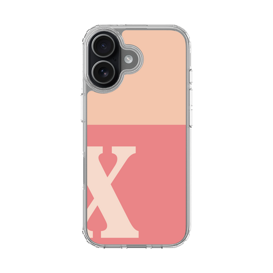 スリムプロテクションケース［ オリジナル - initial two tone - X pink ］