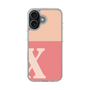 スリムプロテクションケース［ オリジナル - initial two tone - X pink ］