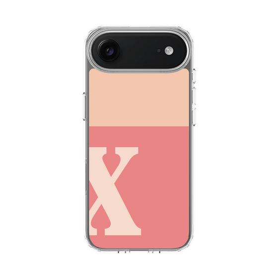 スリムプロテクションケース［ オリジナル - initial two tone - X pink ］