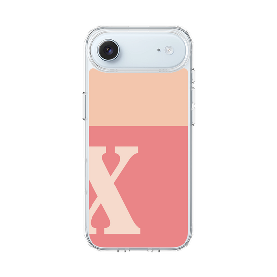 スリムプロテクションケース［ オリジナル - initial two tone - X pink ］