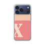 スリムプロテクションケース［ オリジナル - initial two tone - X pink ］