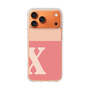 スリムプロテクションケース［ オリジナル - initial two tone - X pink ］