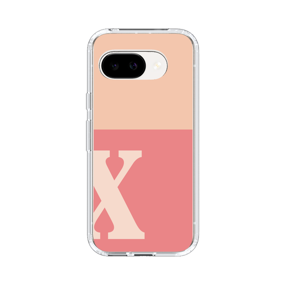 スリムプロテクションケース［ オリジナル - initial two tone - X pink ］