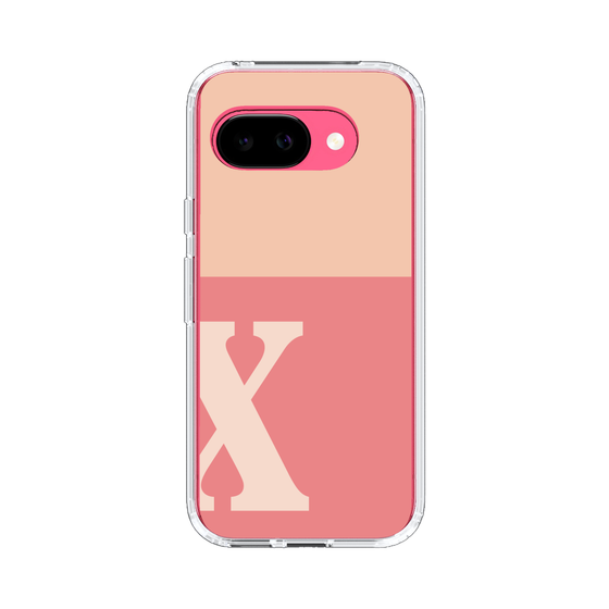 スリムプロテクションケース［ オリジナル - initial two tone - X pink ］