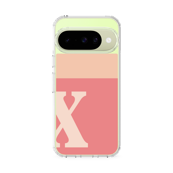 スリムプロテクションケース［ オリジナル - initial two tone - X pink ］