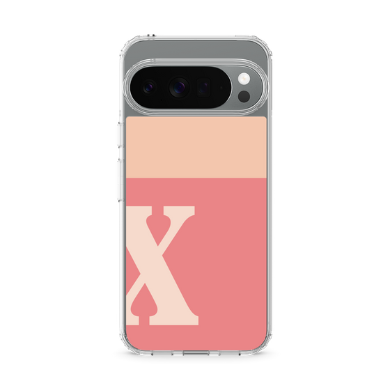 スリムプロテクションケース［ オリジナル - initial two tone - X pink ］