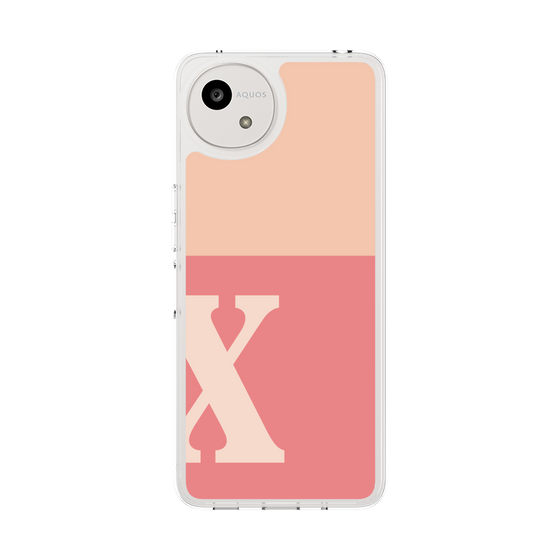 スリムプロテクションケース［ オリジナル - initial two tone - X pink ］