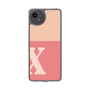 スリムプロテクションケース［ オリジナル - initial two tone - X pink ］