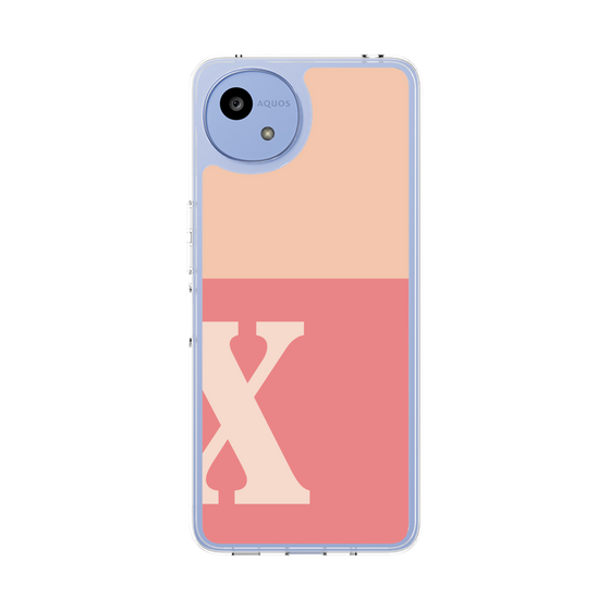 スリムプロテクションケース［ オリジナル - initial two tone - X pink ］