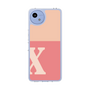 スリムプロテクションケース［ オリジナル - initial two tone - X pink ］