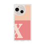 スリムプロテクションケース［ オリジナル - initial two tone - X pink ］