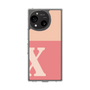 スリムプロテクションケース［ オリジナル - initial two tone - X pink ］