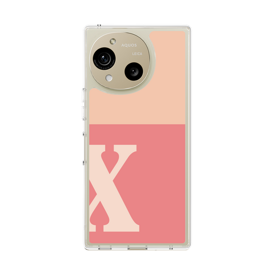 スリムプロテクションケース［ オリジナル - initial two tone - X pink ］