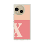 スリムプロテクションケース［ オリジナル - initial two tone - X pink ］