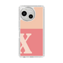 スリムプロテクションケース［ オリジナル - initial two tone - X pink ］