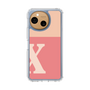 スリムプロテクションケース［ オリジナル - initial two tone - X pink ］