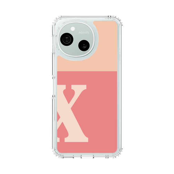 スリムプロテクションケース［ オリジナル - initial two tone - X pink ］