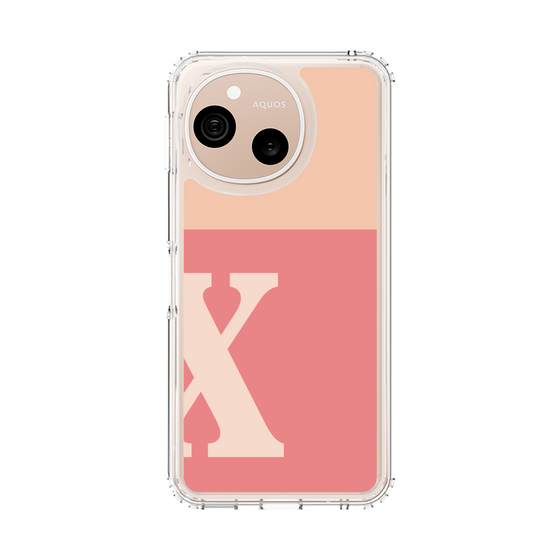 スリムプロテクションケース［ オリジナル - initial two tone - X pink ］
