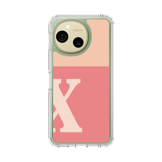 スリムプロテクションケース［ オリジナル - initial two tone - X pink ］