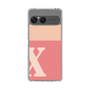 スリムプロテクションケース［ オリジナル - initial two tone - X pink ］