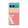 スリムプロテクションケース［ オリジナル - initial two tone - X pink ］