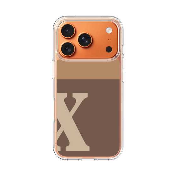 スリムプロテクションケース［ オリジナル - initial two tone - X brown ］