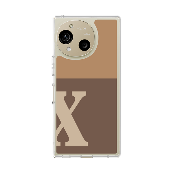 スリムプロテクションケース［ オリジナル - initial two tone - X brown ］