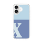 スリムプロテクションケース［ オリジナル - initial two tone - X blue ］