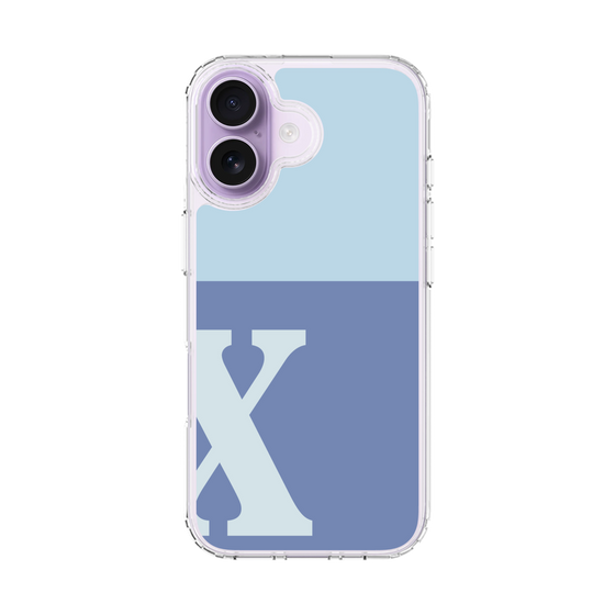 スリムプロテクションケース［ オリジナル - initial two tone - X blue ］