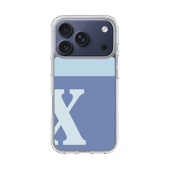 スリムプロテクションケース［ オリジナル - initial two tone - X blue ］