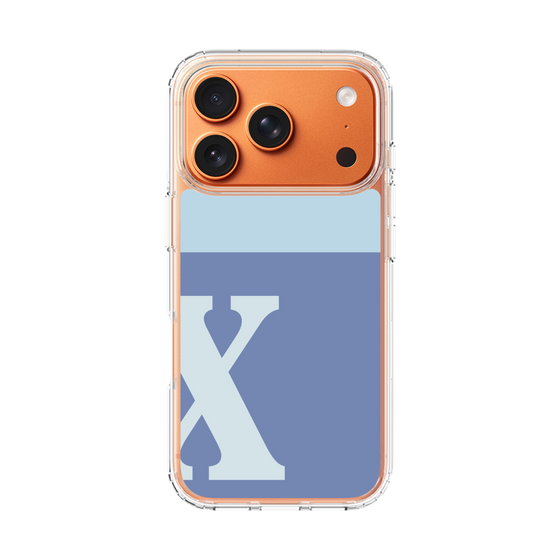 スリムプロテクションケース［ オリジナル - initial two tone - X blue ］