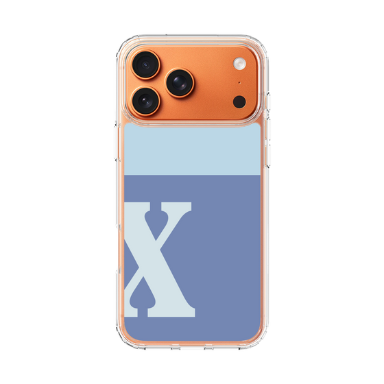 スリムプロテクションケース［ オリジナル - initial two tone - X blue ］