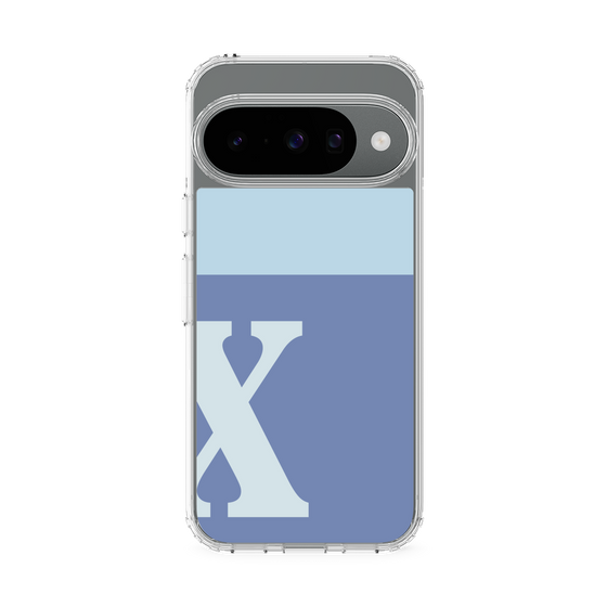 スリムプロテクションケース［ オリジナル - initial two tone - X blue ］