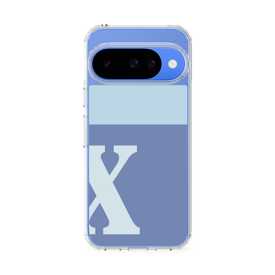 スリムプロテクションケース［ オリジナル - initial two tone - X blue ］