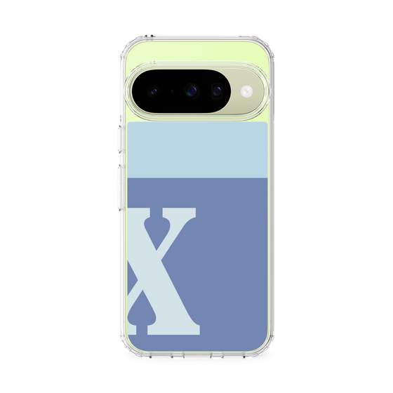 スリムプロテクションケース［ オリジナル - initial two tone - X blue ］