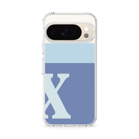スリムプロテクションケース［ オリジナル - initial two tone - X blue ］