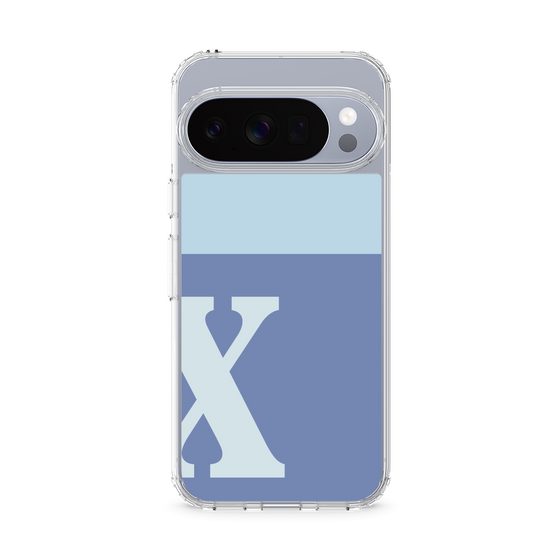 スリムプロテクションケース［ オリジナル - initial two tone - X blue ］