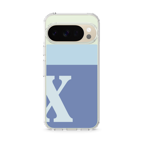 スリムプロテクションケース［ オリジナル - initial two tone - X blue ］