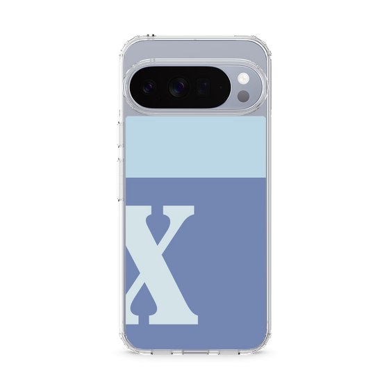 スリムプロテクションケース［ オリジナル - initial two tone - X blue ］
