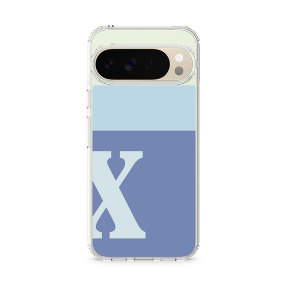 スリムプロテクションケース［ オリジナル - initial two tone - X blue ］