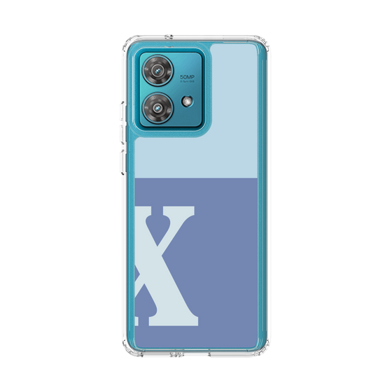 スリムプロテクションケース［ オリジナル - initial two tone - X blue ］