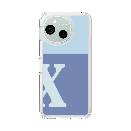 スリムプロテクションケース［ オリジナル - initial two tone - X blue ］