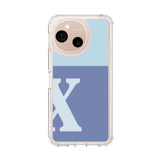 スリムプロテクションケース［ オリジナル - initial two tone - X blue ］