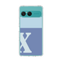 スリムプロテクションケース［ オリジナル - initial two tone - X blue ］