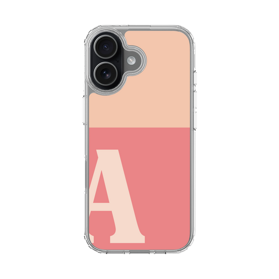 スリムプロテクションケース［ オリジナル - initial two tone - A pink ］